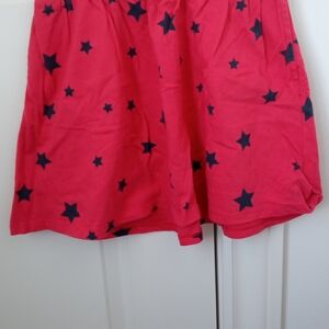 GAP Kids Vibrant Red Skirt with Black Star Pattern